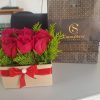 Caixa box de rosas com chocolate